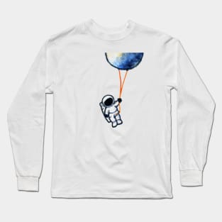 An astronaut on a journey Long Sleeve T-Shirt
